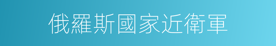 俄羅斯國家近衛軍的同義詞