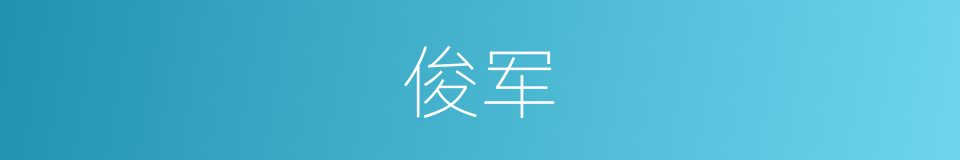 俊军的同义词