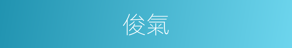 俊氣的意思