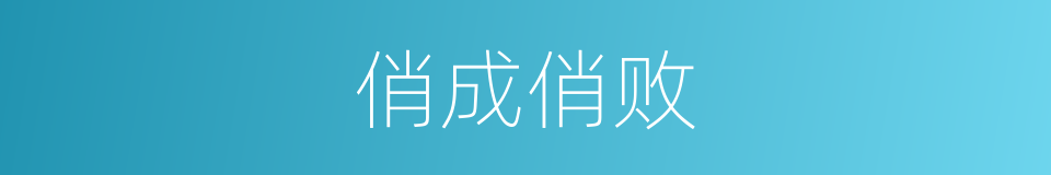 俏成俏败的意思