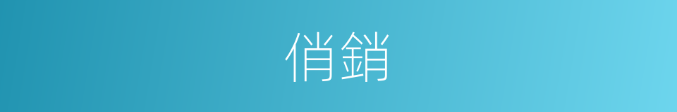 俏銷的意思