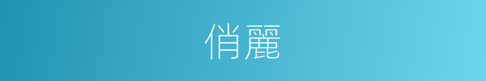 俏麗的意思