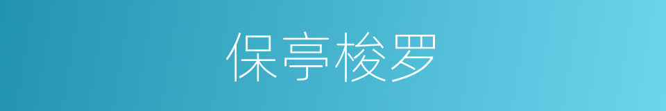 保亭梭罗的同义词