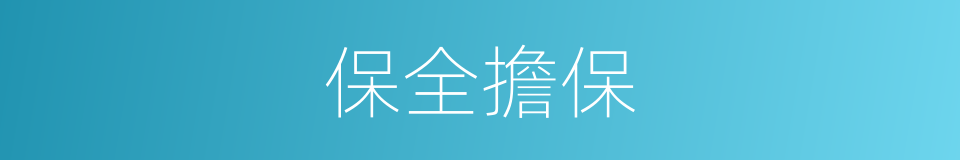 保全擔保的同義詞
