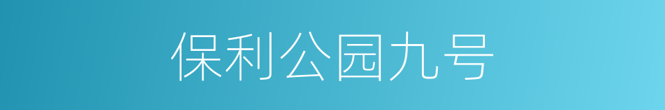 保利公园九号的同义词