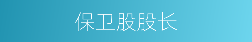 保卫股股长的同义词