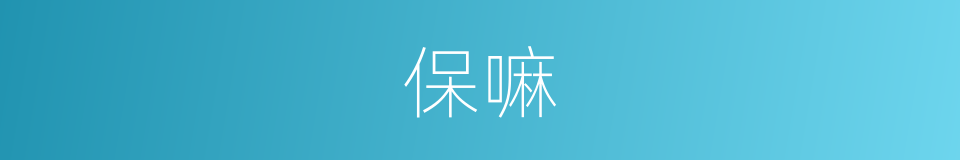 保嘛的意思