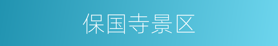 保国寺景区的同义词
