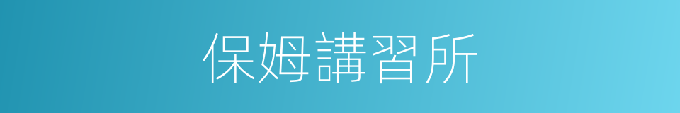 保姆講習所的同義詞