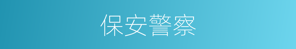 保安警察的同义词