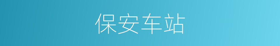 保安车站的同义词