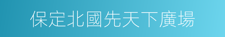 保定北國先天下廣場的同義詞