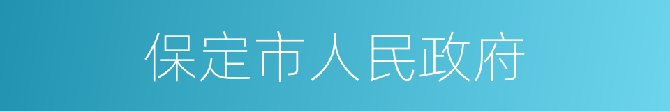 保定市人民政府的同义词