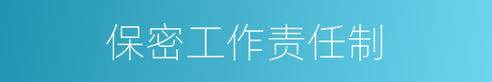 保密工作责任制的同义词