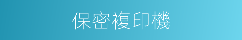保密複印機的同義詞