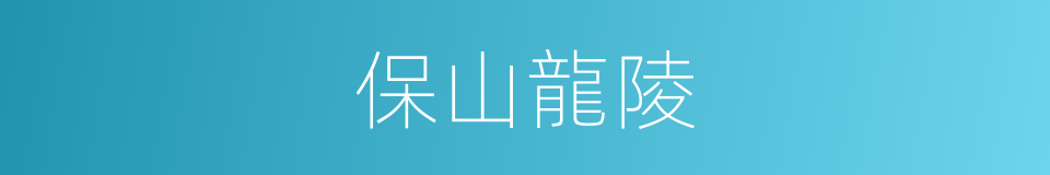 保山龍陵的同義詞
