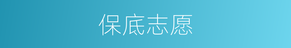 保底志愿的同义词