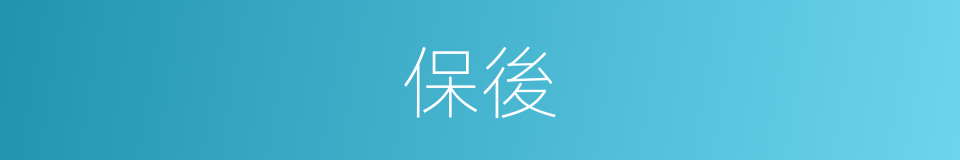 保後的同義詞