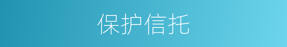 保护信托的同义词