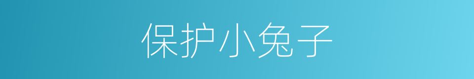 保护小兔子的同义词
