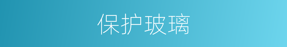 保护玻璃的同义词
