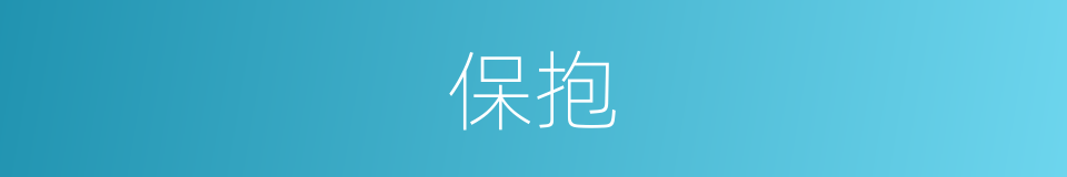 保抱的意思