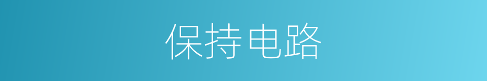 保持电路的同义词