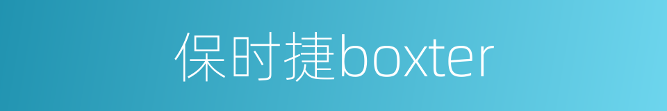 保时捷boxter的同义词