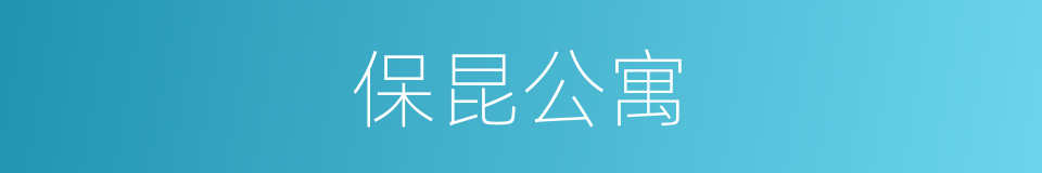 保昆公寓的同义词