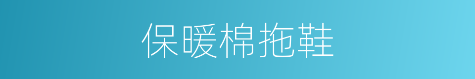 保暖棉拖鞋的同义词