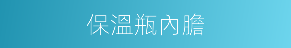 保溫瓶內膽的同義詞