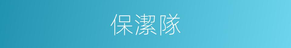 保潔隊的同義詞