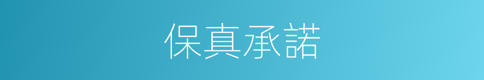 保真承諾的同義詞