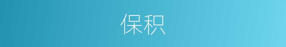 保积的同义词