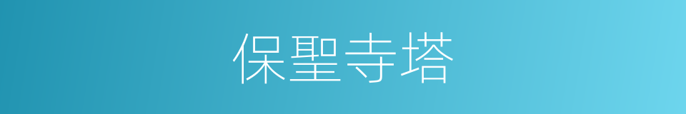 保聖寺塔的同義詞