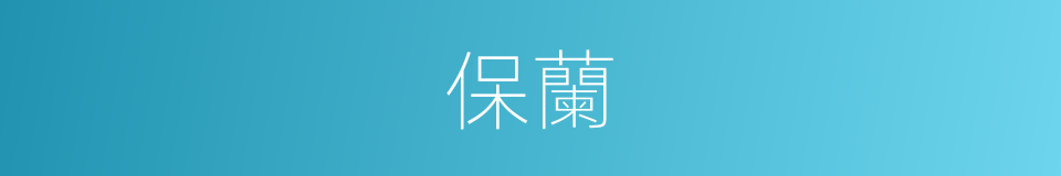 保蘭的同義詞