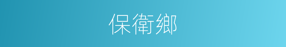 保衛鄉的同義詞