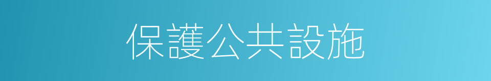 保護公共設施的同義詞