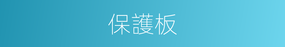 保護板的同義詞