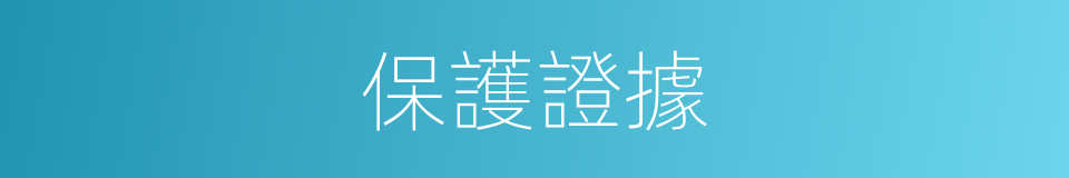 保護證據的同義詞