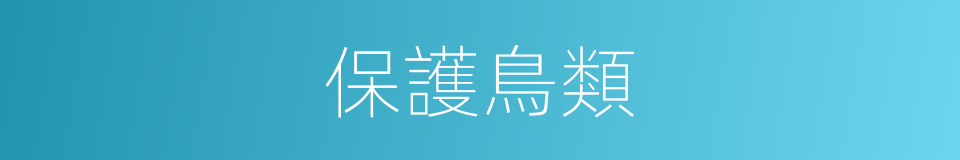 保護鳥類的同義詞