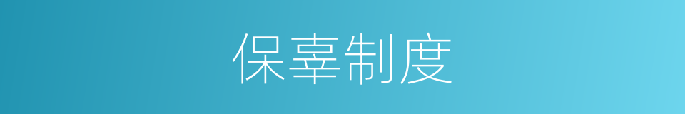 保辜制度的同义词