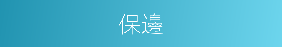 保邊的同義詞