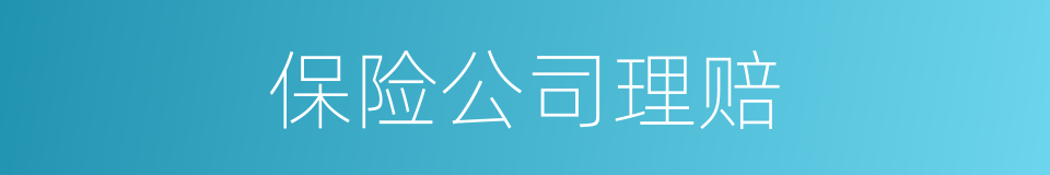 保险公司理赔的同义词