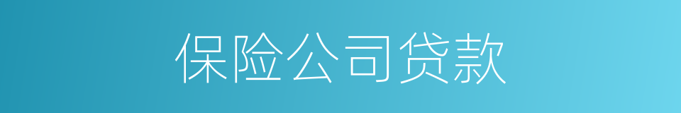 保险公司贷款的同义词