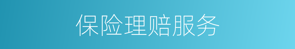 保险理赔服务的同义词