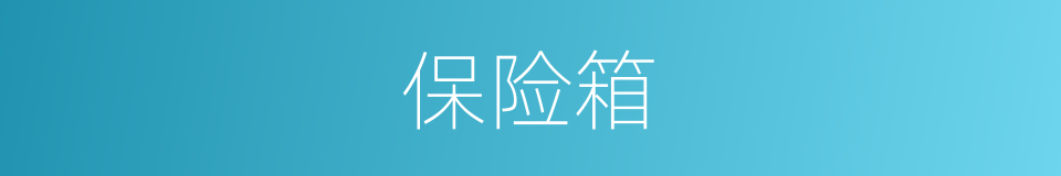 保险箱的意思