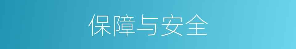 保障与安全的同义词