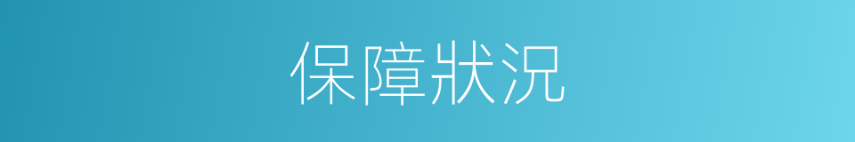 保障狀況的同義詞