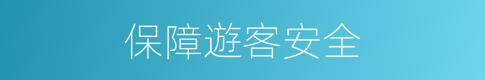 保障遊客安全的同義詞